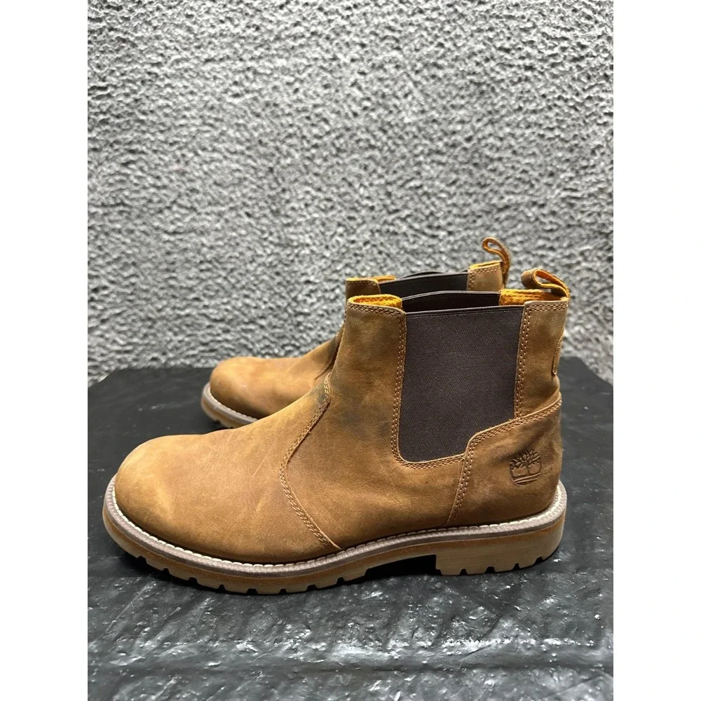 Timberland‎ Redwood Falls Ortholite Pull On Chelsea Boots Brown Mens Size 9.5 US